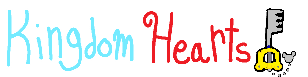 Kingdom Hearts with the Kingdom Key next to it